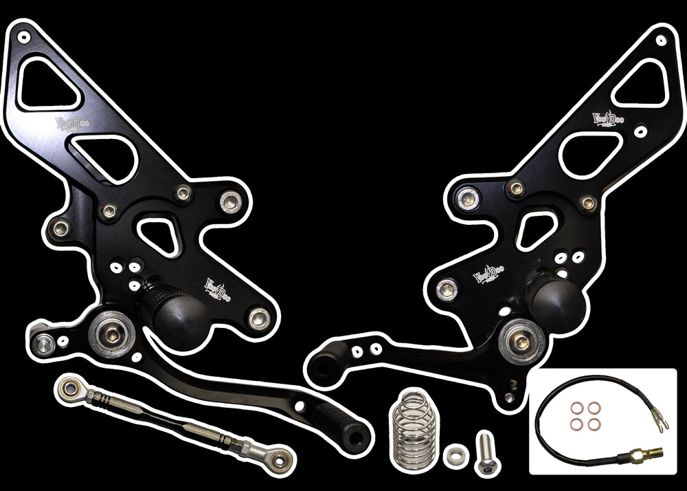 REAR SET NINJA 250 08-12 BLACK VRD1322