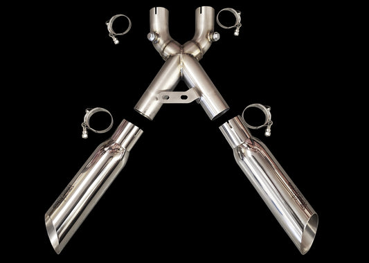 SHORTY DUAL X-PIPE HAYABUSA 22-26 POLISHED VEBUSAM2CDP*