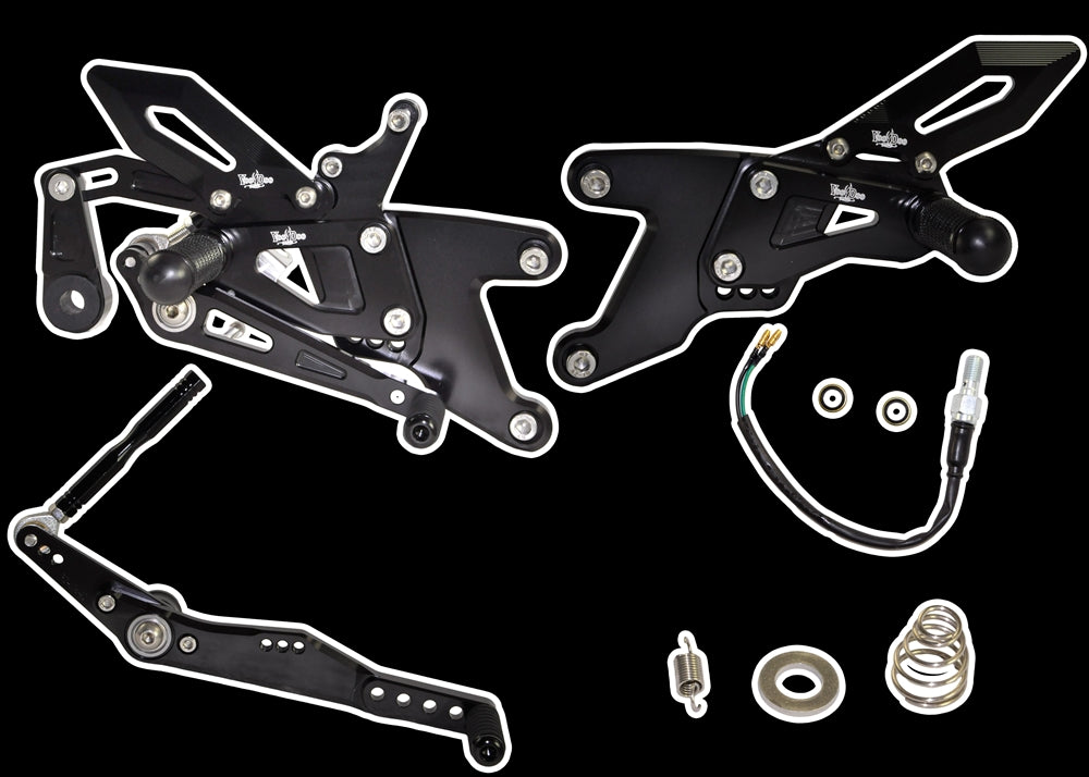 REAR SET R1M 15-17 R1S 16-17 BLACK VRD1327