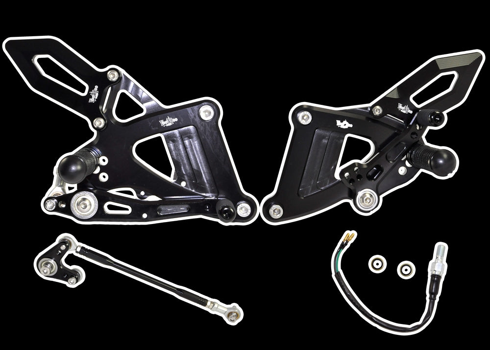 REAR SET CBR400R CBR400F 13-17 CBR500R CBR500F BLACK VRD1326