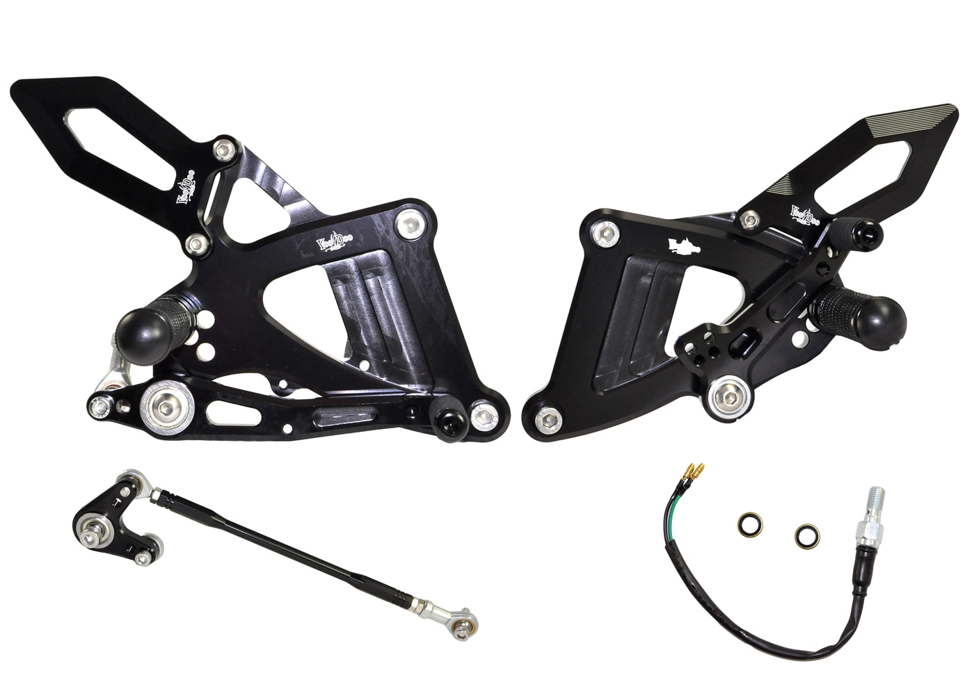 REAR SET CBR400R CBR400F 13-17 CBR500R CBR500F BLACK VRD1326