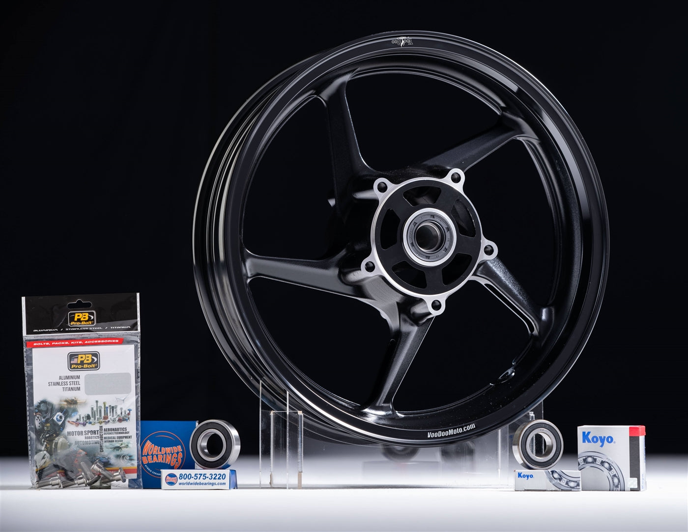 WHEEL SNIPER FRONT HAYABUSA 99-07 KOYO BLACK VWBUSAJ9SSB01FB*