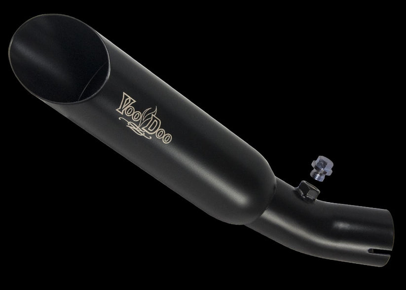 Voodoo Exhaust Shorty Slip On System with Black Muffler - 2001-2006 Honda CBR600F4i (VECBR6F4IK1B)