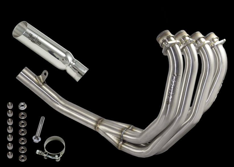 Voodoo Exhaust Shorty Full System with Polished Muffler - 1993-1999 Honda CBR900RR (VEFSCBR900J3P)