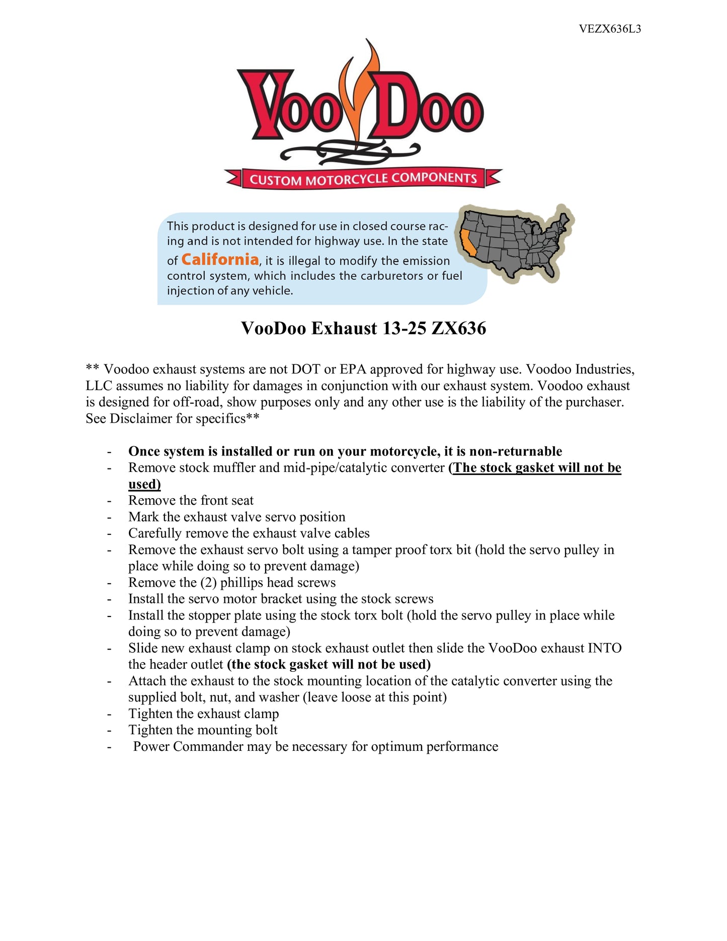 SHORTY ZX636 13-25 ZX6R 09-25 BLACK VEZX636L3B